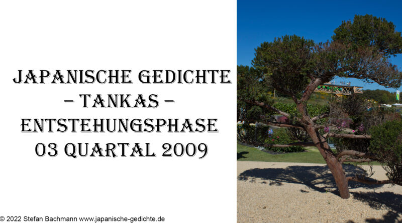 Japanische Gedichte – Tankas – Entstehungsphase 03 Quartal 2009